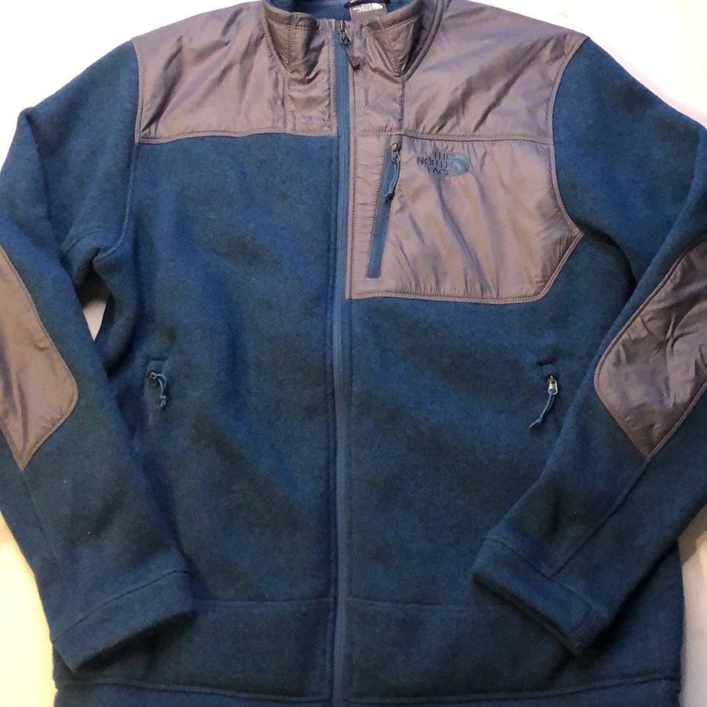 The North Face Full Zip Fleece Jacket Teal / Gray